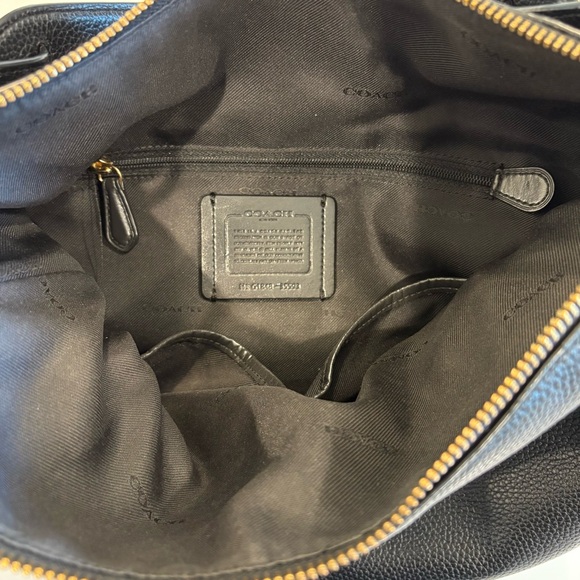 Authentic Black Leather Coach Bag - Picture 7 of 16